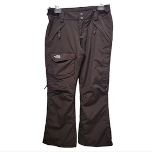 The North Face Womens HyVent Ski insulated snow board Pants EUC XS Brown